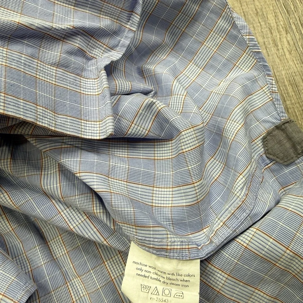 Todd Snyder Dress Shirt Mens Size 16 36/37 Plaid Cotton Spread Collar Business
